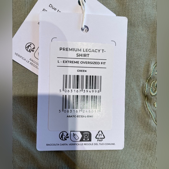 Gymshark Premium Legacy T-Shirt L Natural Sage Green - Picture 4 of 10